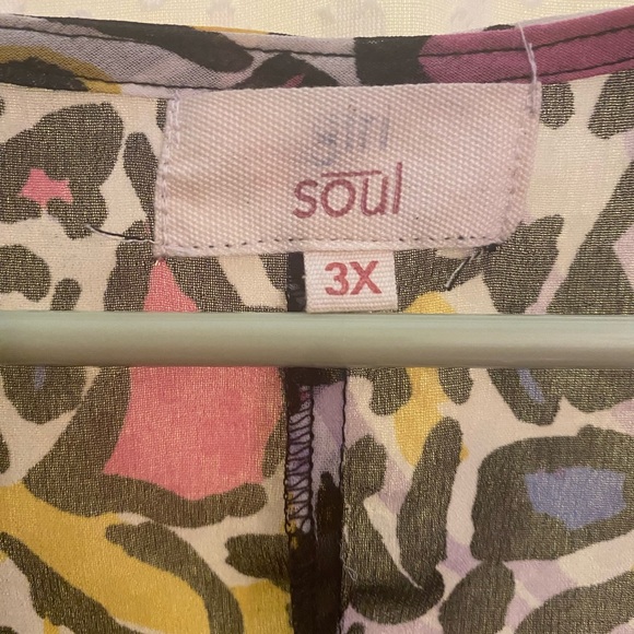 Women’s Gin Soul size 3x cardigan colorful leopard print - Picture 4 of 6